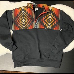 Pendleton wool and fleece quarter zip